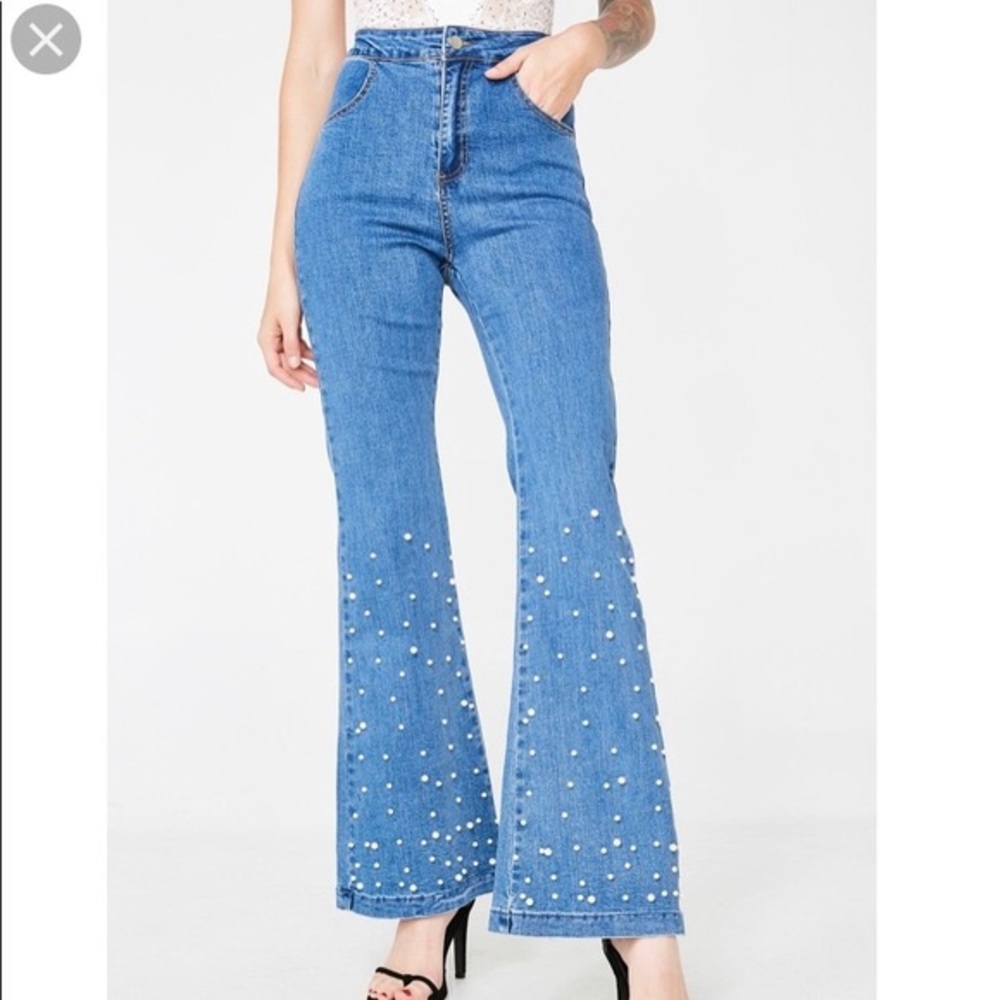 NWT Jealous Tomato Bell bottom BLUE jeans